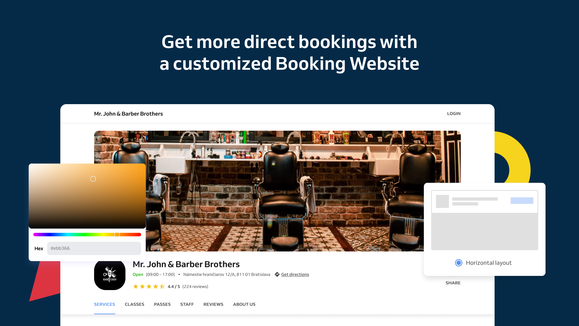 Get more direct bookings with a customized Booking Website