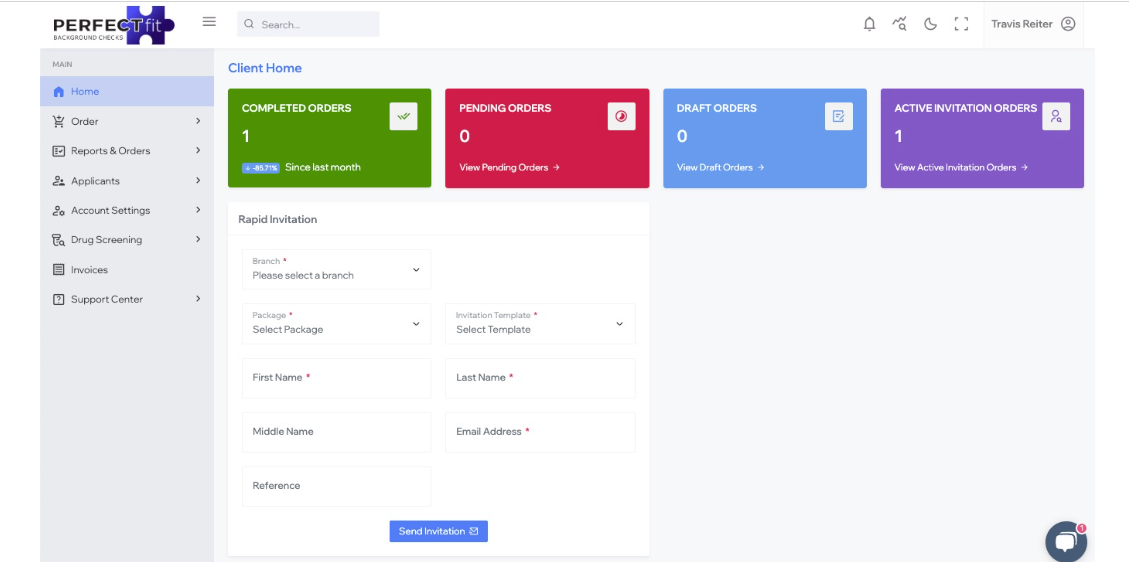 Perfect Fit screenshot: Perfect Fit order status
