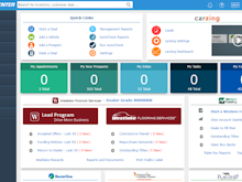 DealerCenter Software - The DealerCenter home screen displays quick links and system summary widgets for an instant operational overview