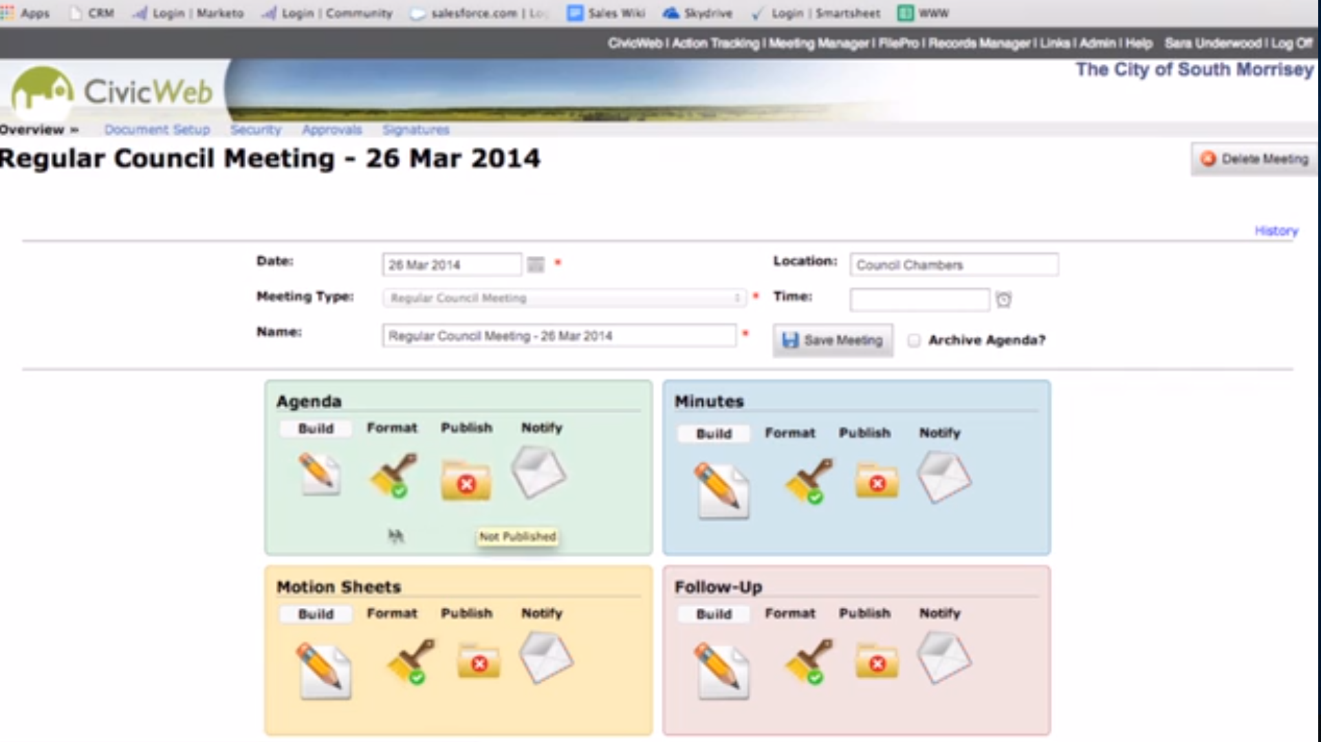 iCompass dashboard screenshot