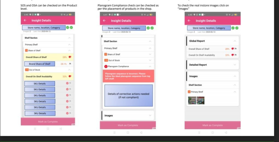 ShelfWatch screenshot: A view of ParallelDots ShelfWatch App