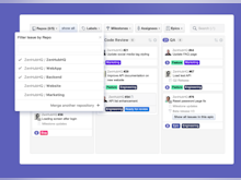 ZenHub Software - Multi-Repository Boards allow teams to build workspaces custom to their workflow
