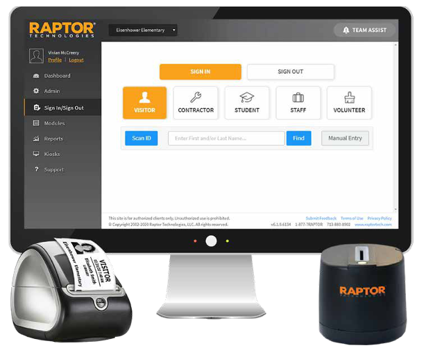 Raptor Visitor Management Software - 1