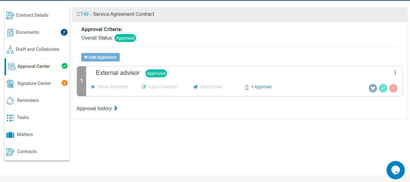 App4Legal Software - Approval centers
