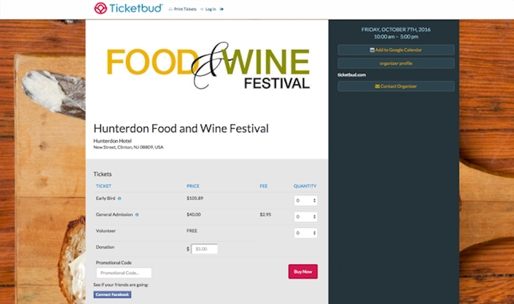 Ticketbud screenshot: Fully functional event websites with registration and integrated ticketing