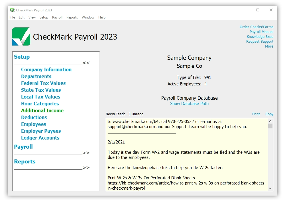 checkmark payroll software