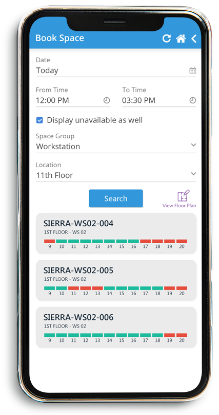 eFACiLiTY Space Management System Software - Book Space