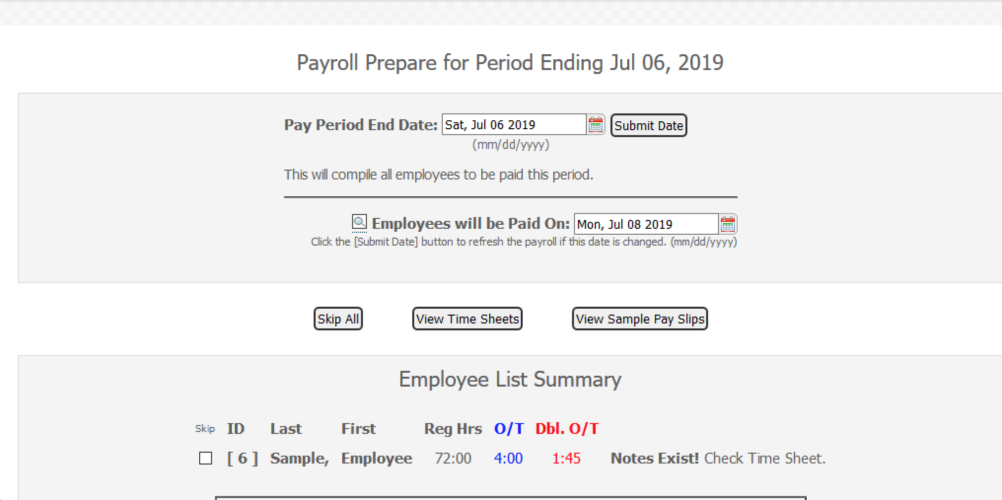 Payroll Connected review and finalize payroll