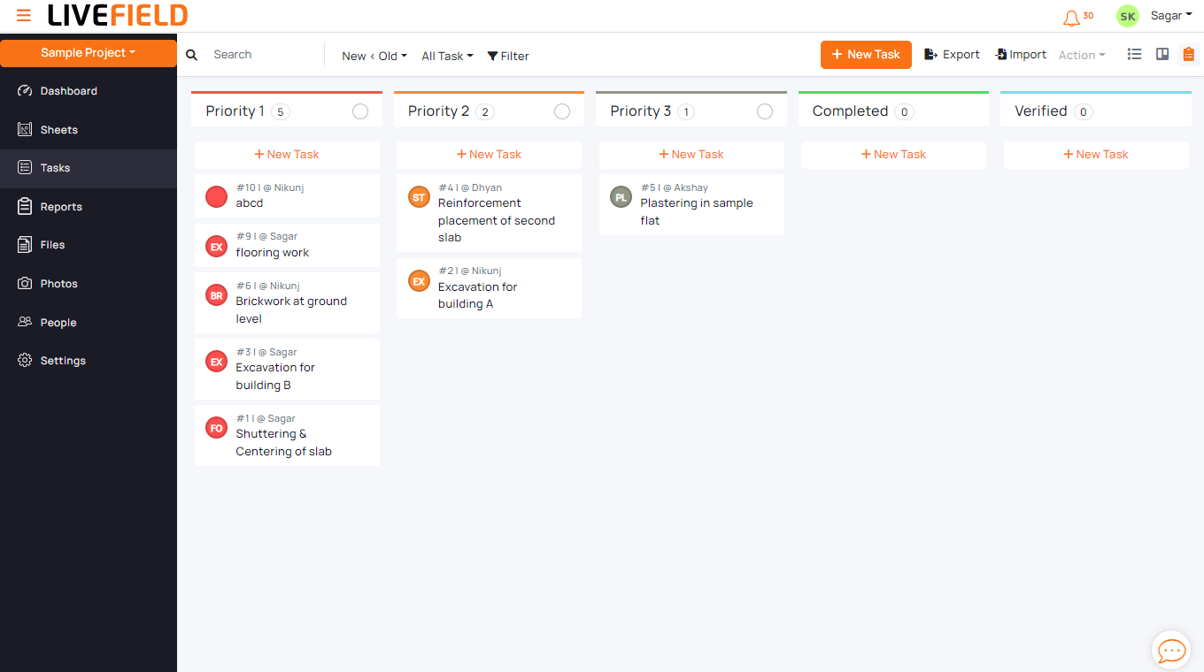 Assign task to team members, Manage priority, Add checklist to improve Quality, Generate reports