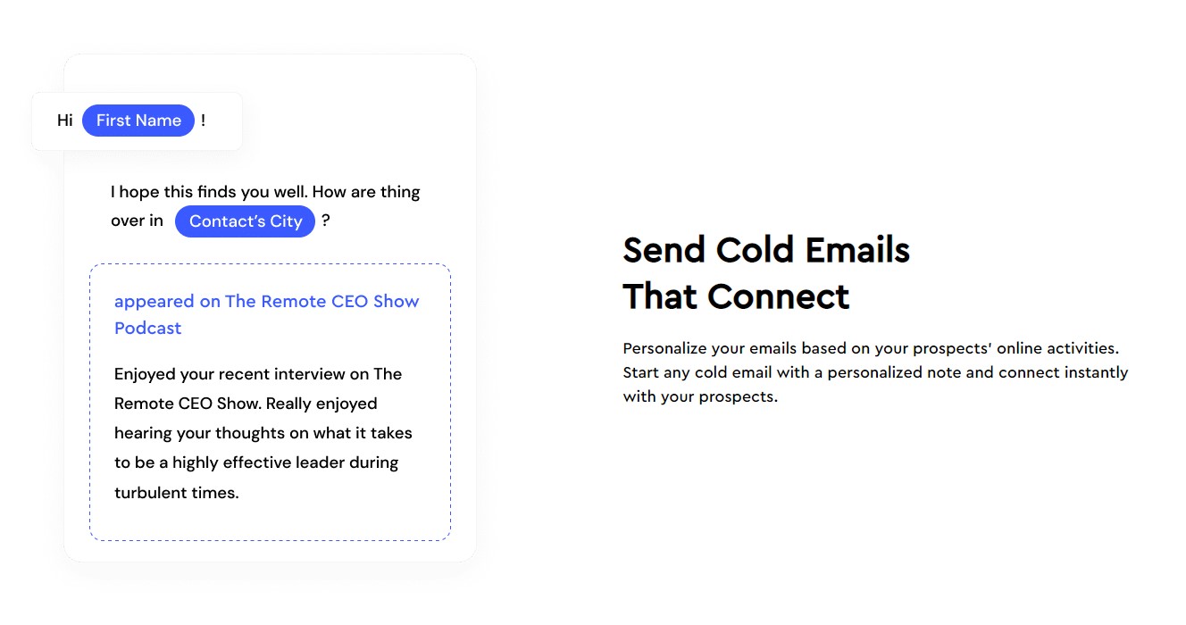 Send cold emails that connect