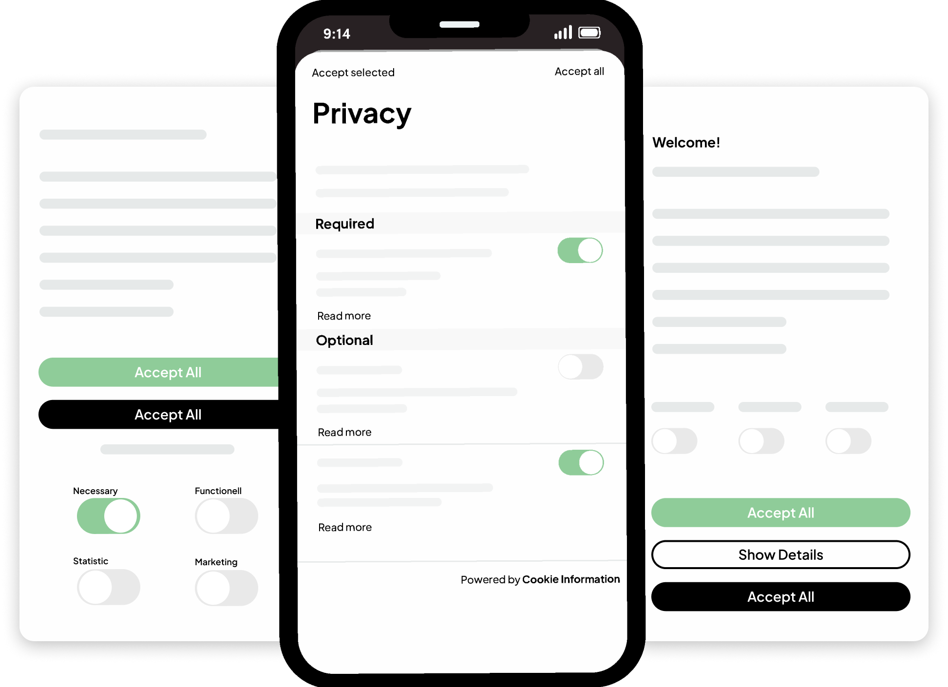 Secure your compliance by collecting valid user consents. With support and documentation, your developers save time and resources by integrating a proven Mobile App Consent SDK. Available in 42 languages. Works on both iOS and Android.