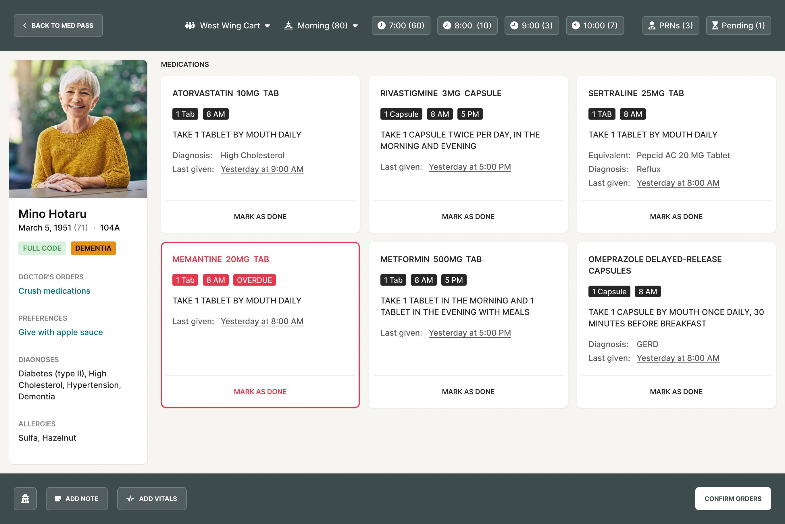 August Health screenshot: August Health member medication