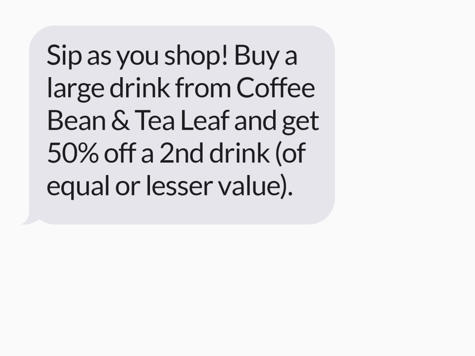 Custom messages can be sent to customers