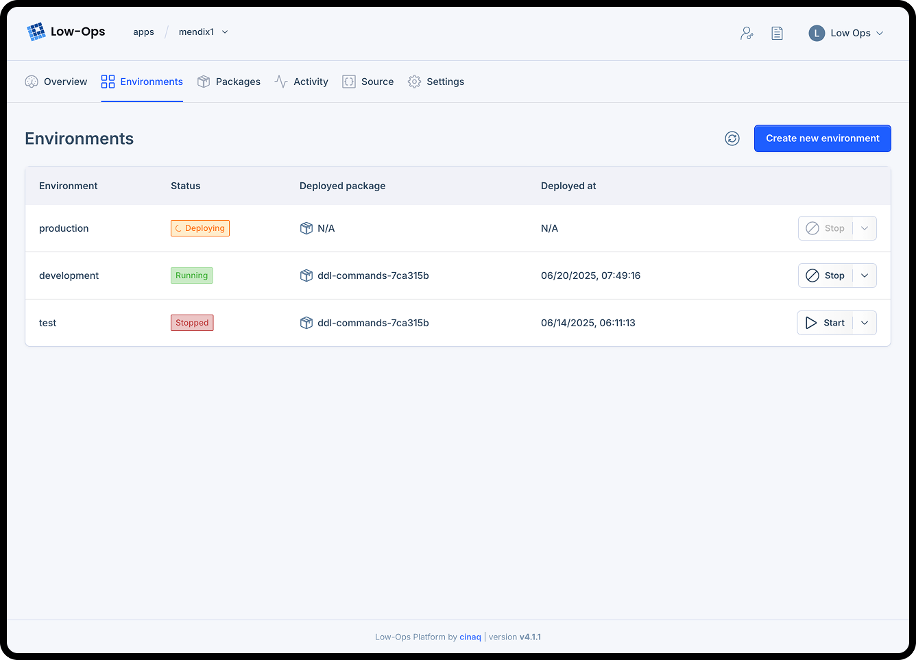 Low-Ops Software - Low-Ops manage app environments