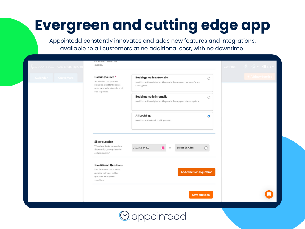 Evergreen booking and scheduling software