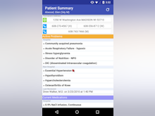 EpicCare EMR Software - View clinic schedules, hospital patient lists, health summaries, test results and notes via mobile device