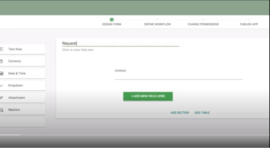 Kissflow Workflow Software - Kissflow Workflow adding a new section