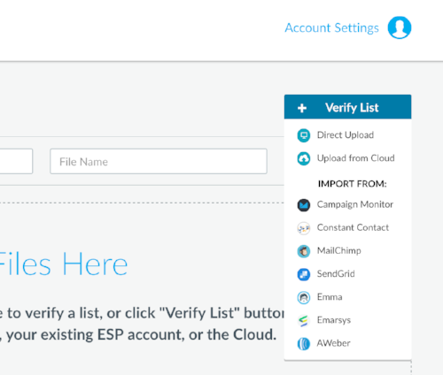 Import email lists directly from your ESP