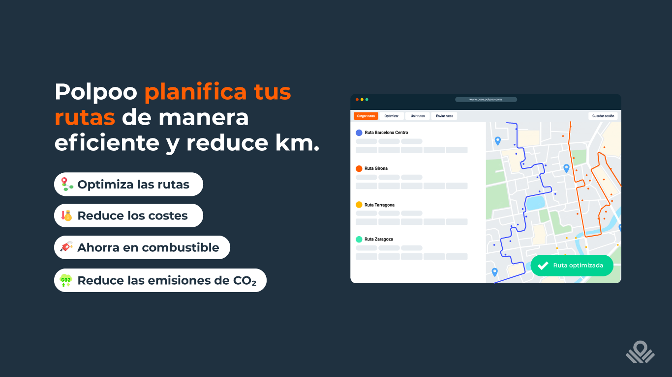 Polpoo screenshot: Route planner