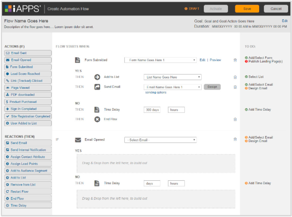 Create automation flow