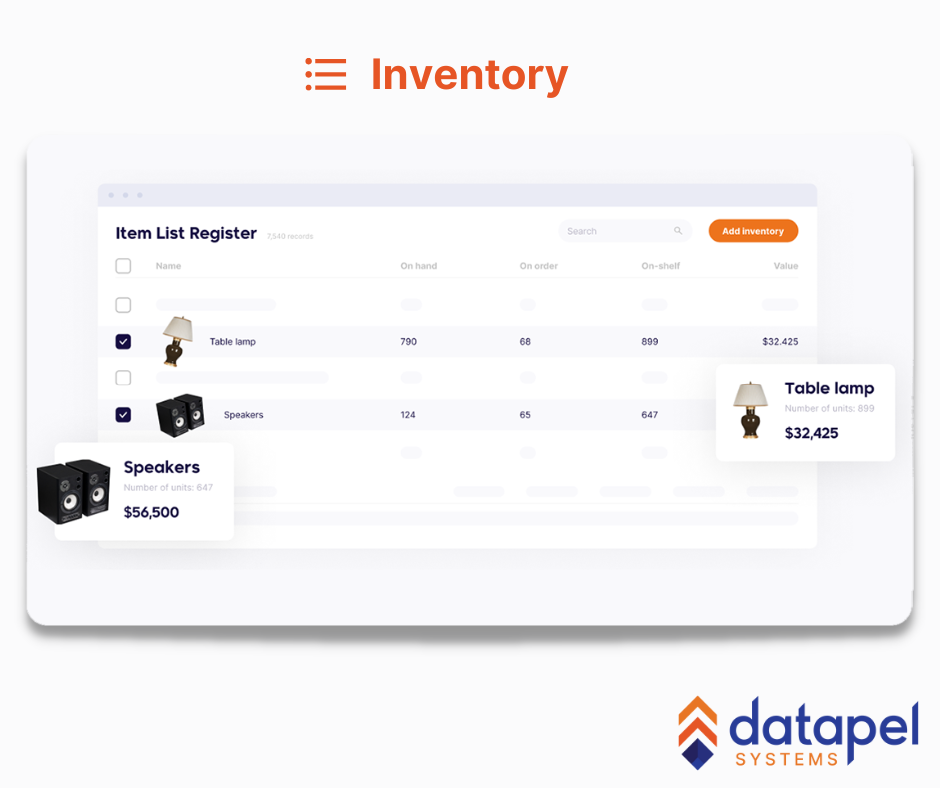 Datapel WMS Software - Inventory Register