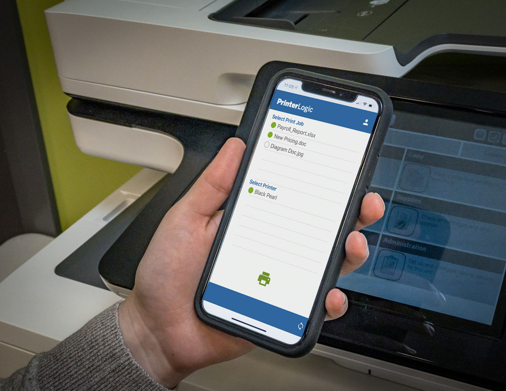 PrinterLogic print release mobile app