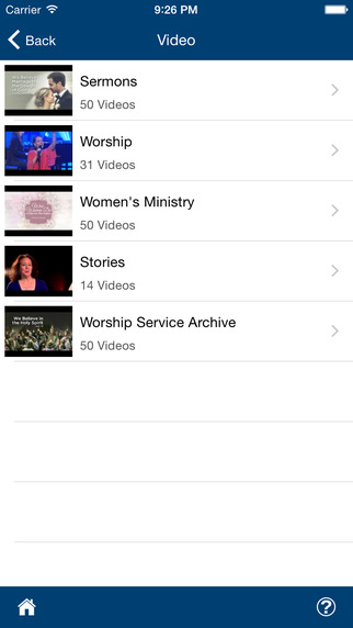 Members can also watch church video recordings through TouchPoint