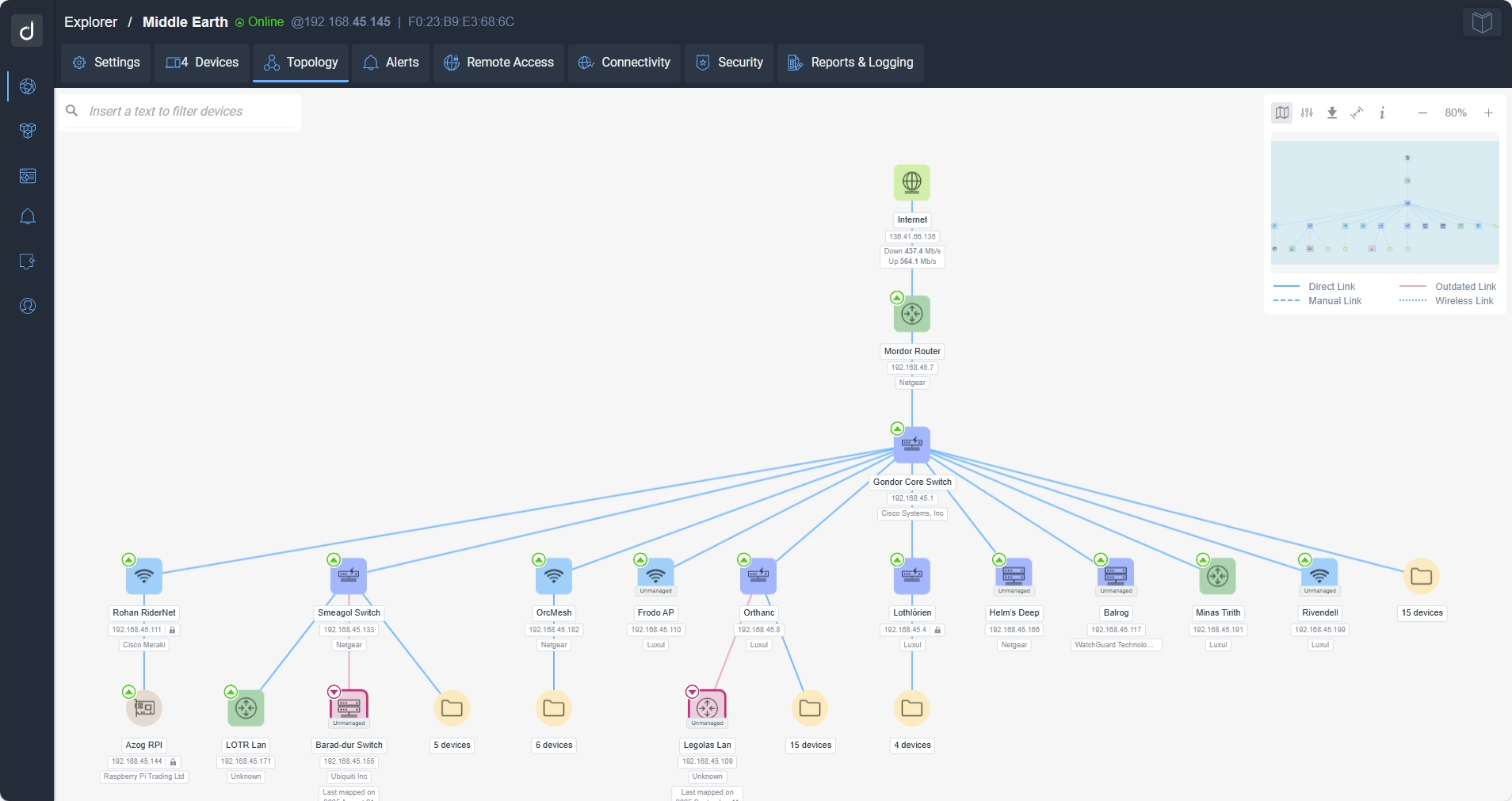 Domotz Software - View Device Relationships with Network Topology - thumbnail