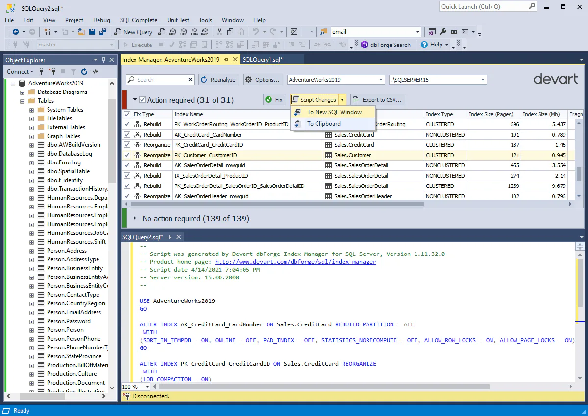 dbForge Index Manager for SQL Server Cost & Reviews - Capterra ...