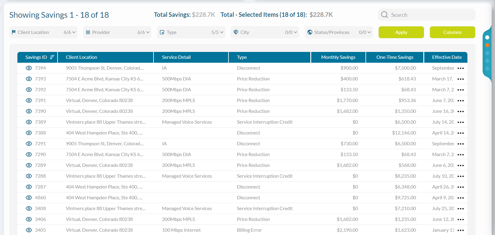 zLinq Software - zLinq savings breakdown