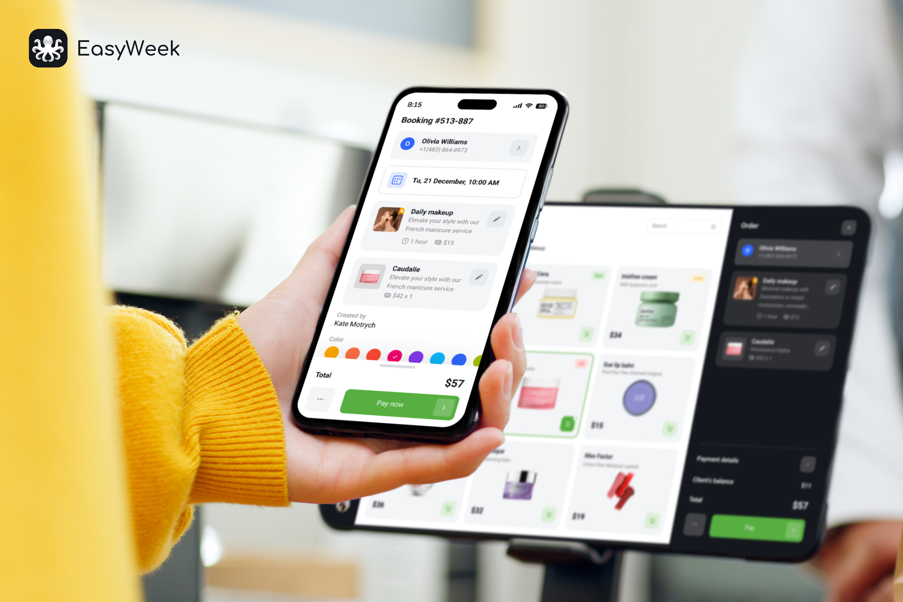 EasyWeek screenshot: Top German online booking software EasyWeek for service-based businesses and entrepreneurs