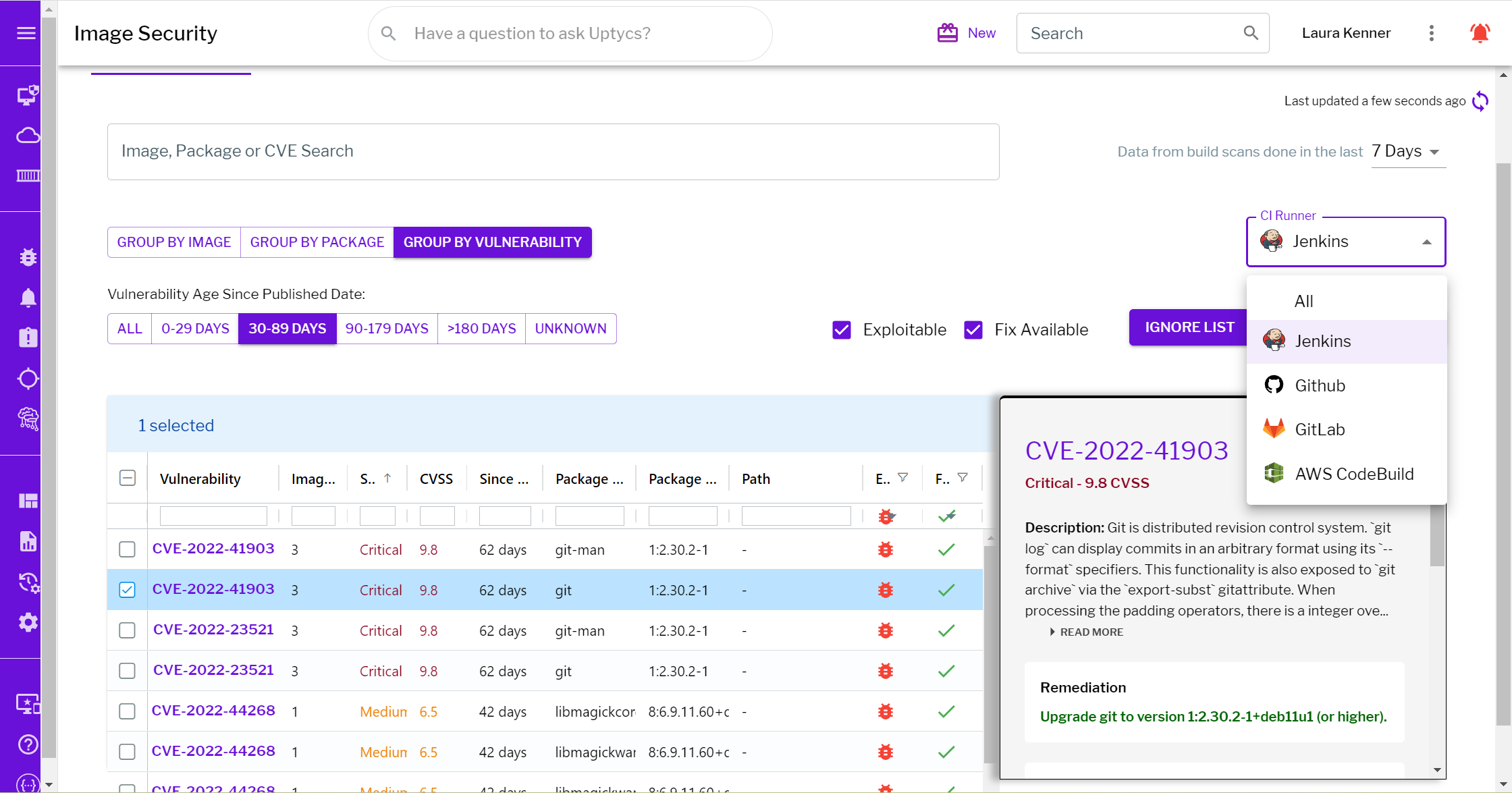 Uptycs Software - Container image security