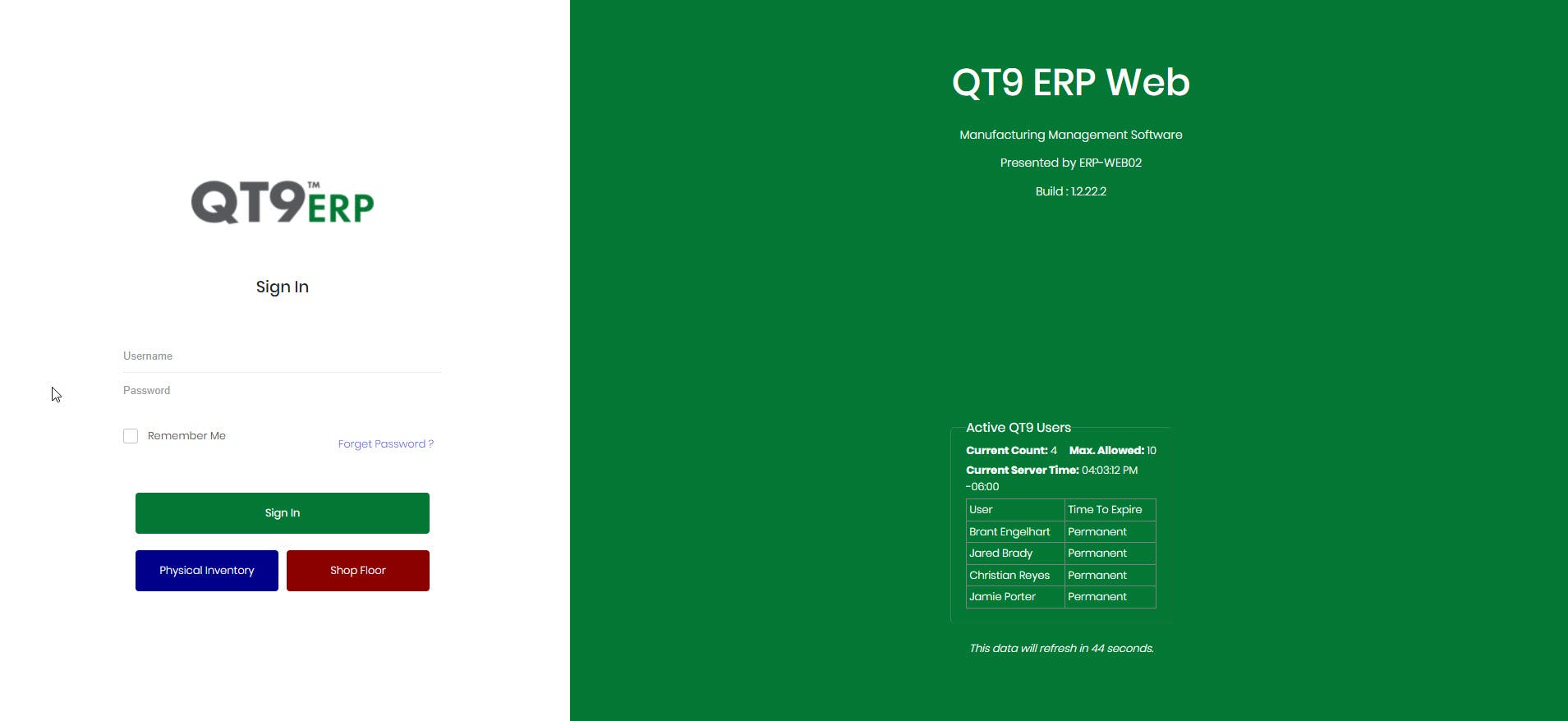 QT9 ERP Software - QT9 ERP Login