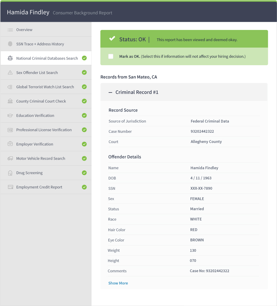 GoodHire Software - Background check results are easy to understand and comprehensive.