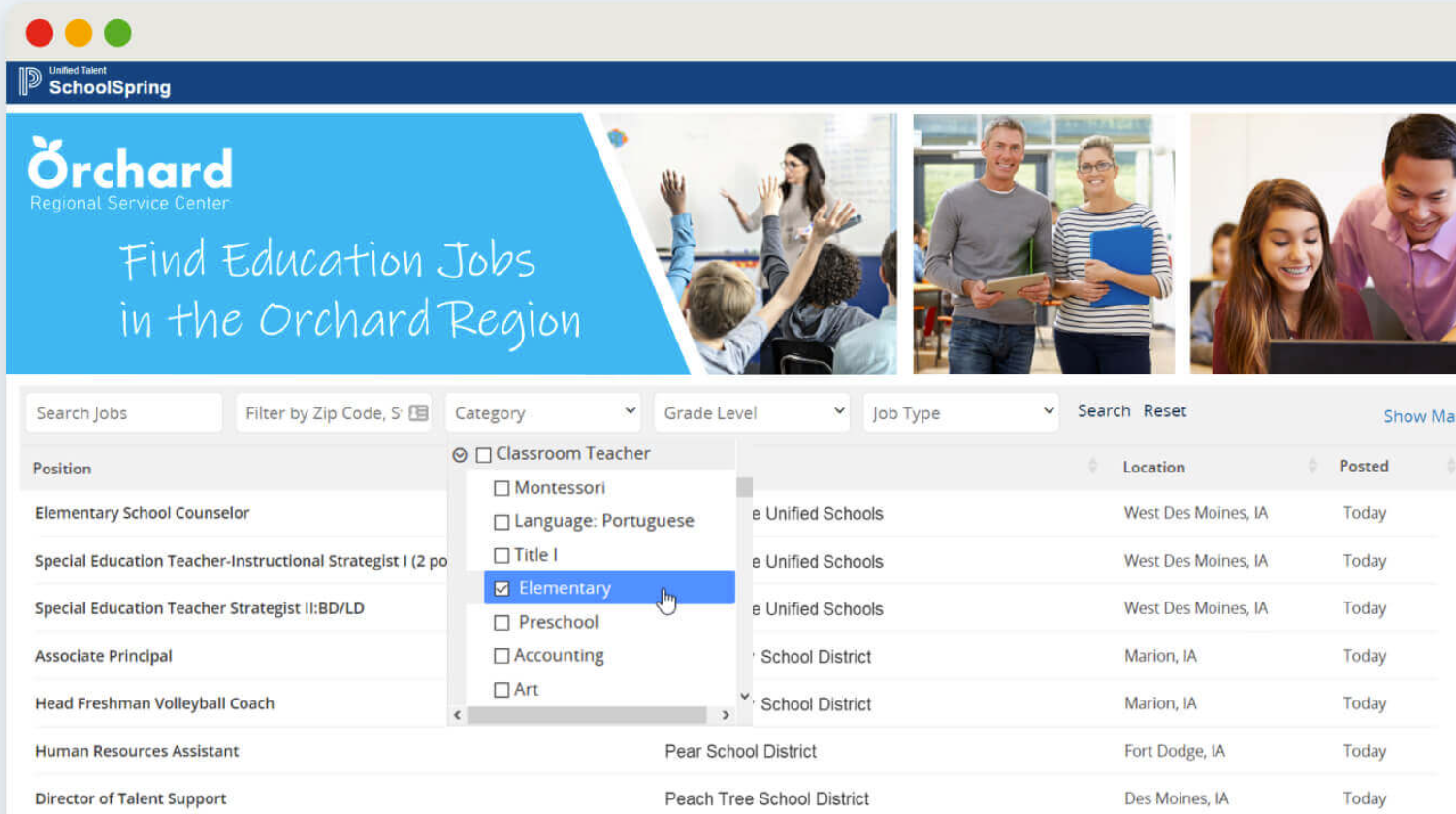 PowerSchool Unified Talent Consortium Job Board search jobs