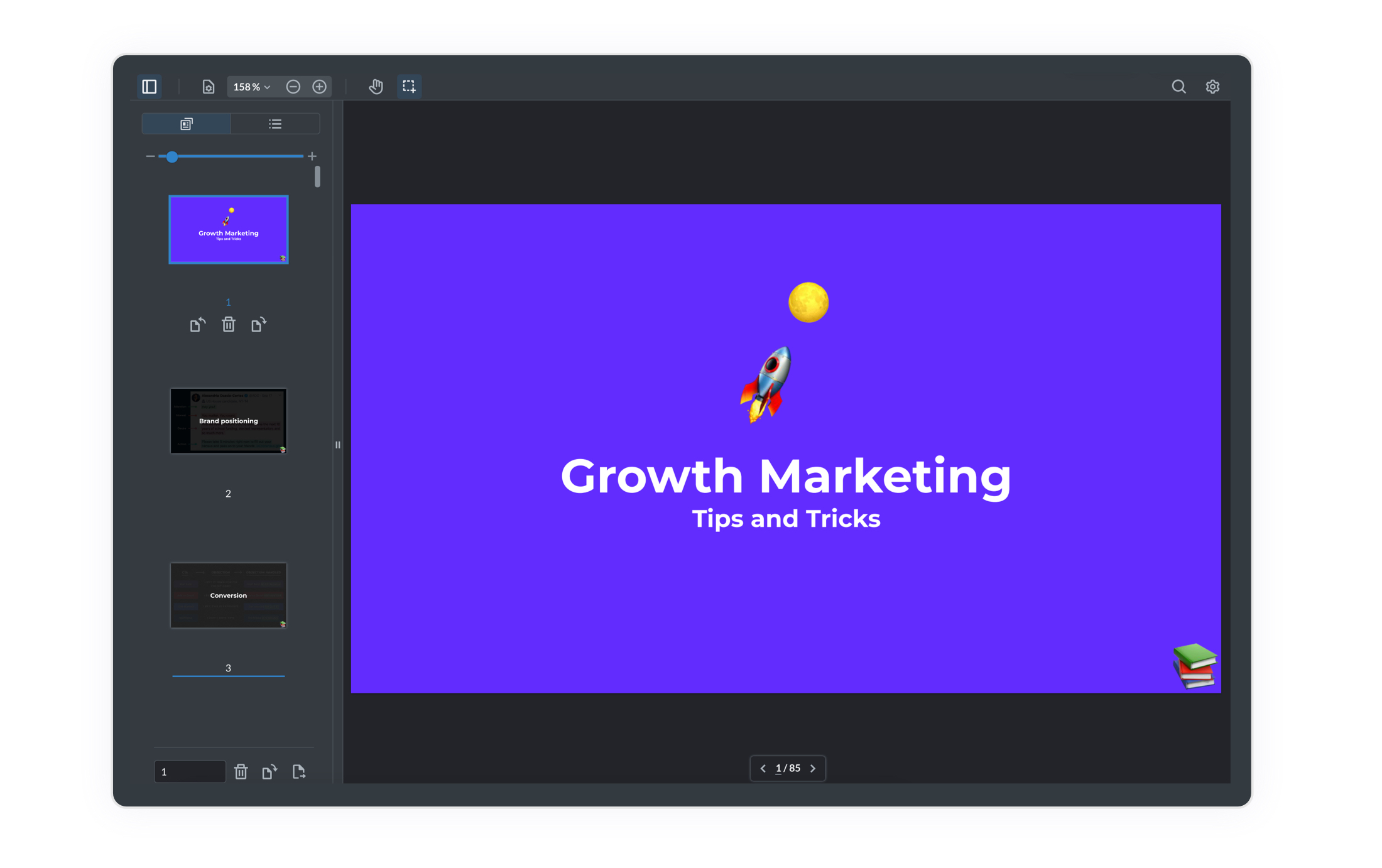 Add, remove, rotate and combine documents right in your browser. Sizle’s best-in-class document viewer makes your content shine on all web, mobile, and desktop devices.-thumb