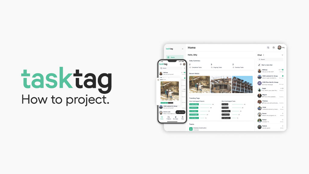 TaskTag: How to project construction management app