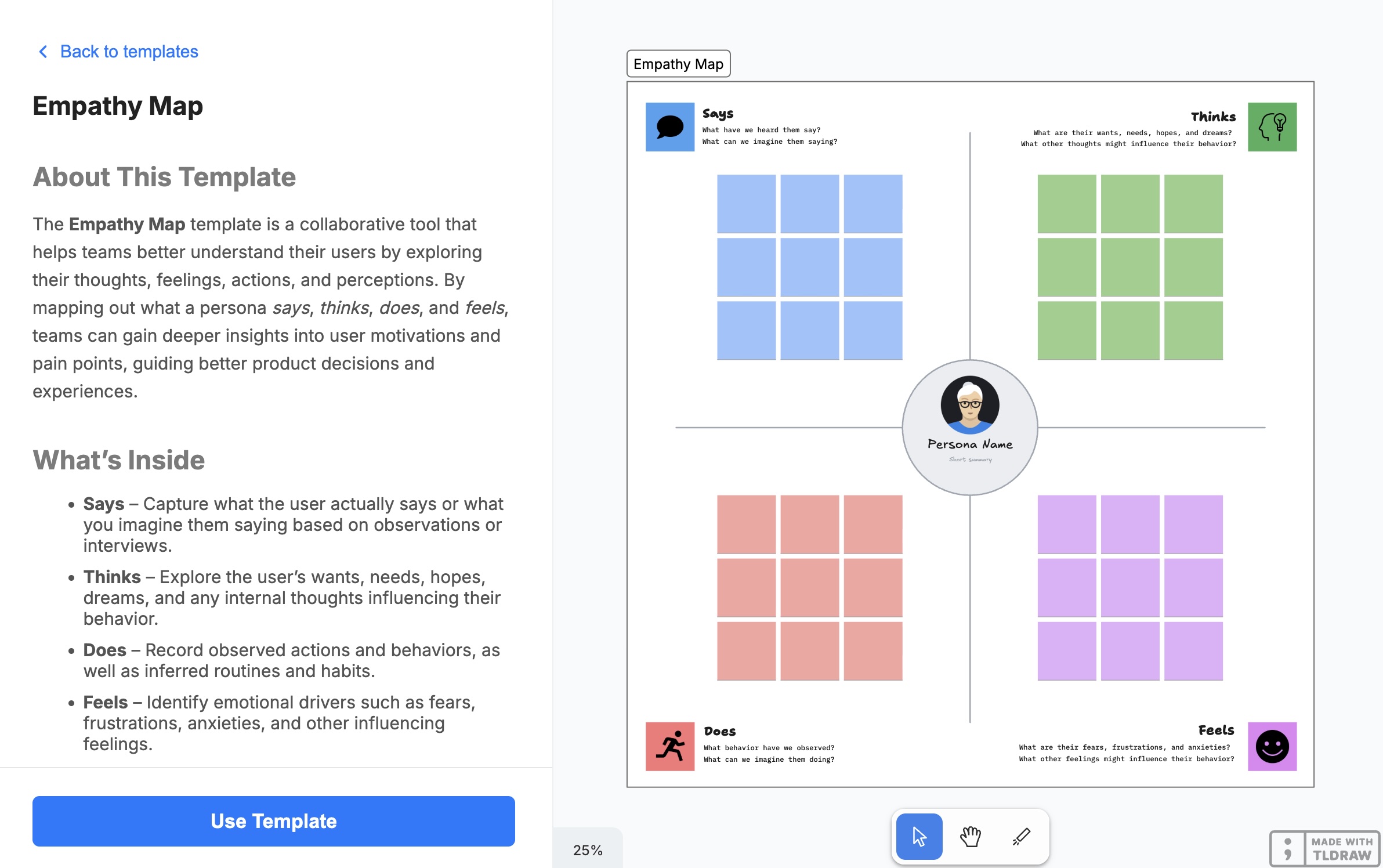 Bizby screenshot: Bizby templates