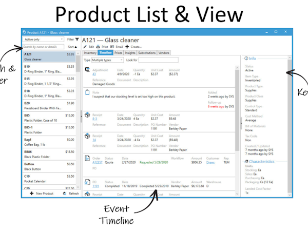 Acctivate Inventory Management Software - Acctivate Product List