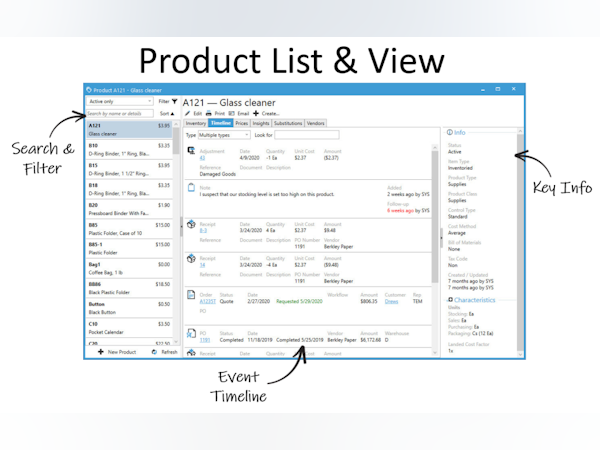 Acctivate Inventory Management Software - Acctivate Product List