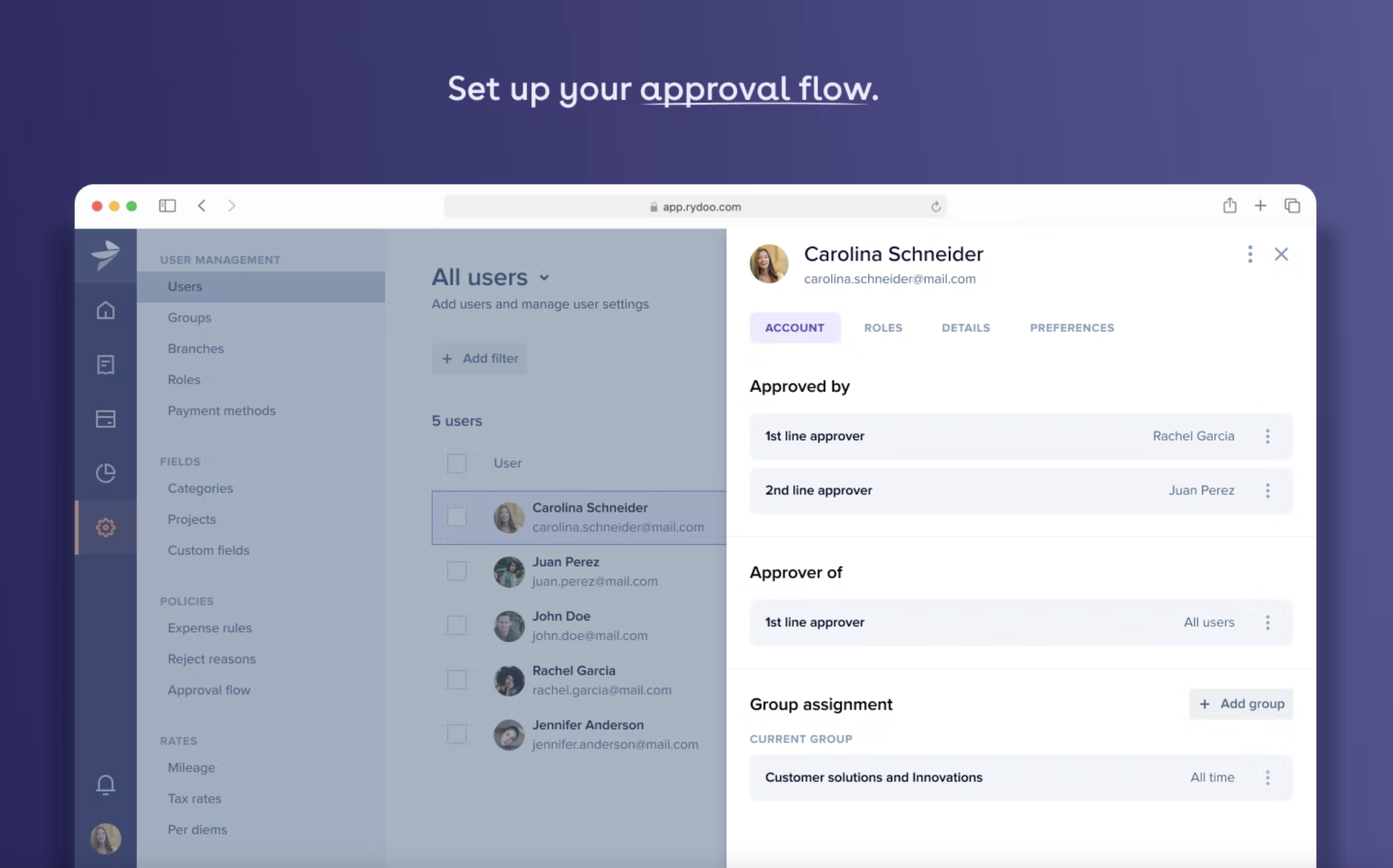 Set up your approval flow