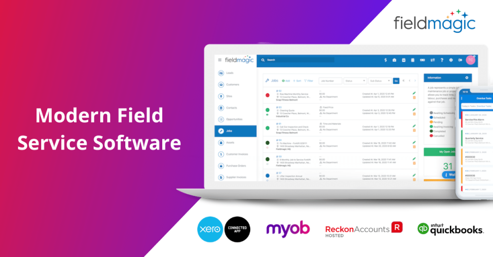 Fieldmagic Software - Modern field service & asset inspection software with CRM, quoting, scheduling, billing, reporting & offline mobile app.