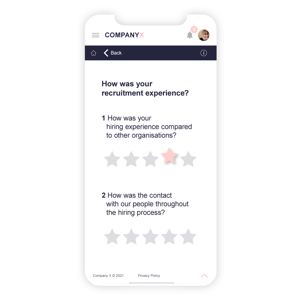 Get new hires' feedback on their recruitment experience - our software will automatically remind your onboardee to fill in any necessary forms and delivers feedback straight to HR.