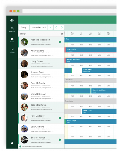 Uplisting Software - A unified inbox displays all guest messages from a single feed