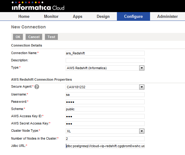 Informatica Intelligent Cloud Services Software - Creating a new connection in Informatica Cloud Integration