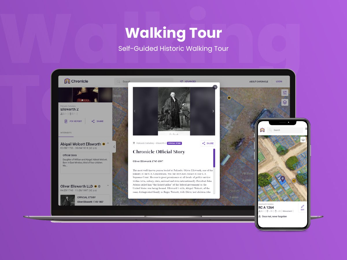 Chronicle Software - Provide engaging, personalized tours in your cemetery, enhancing visitor experience and offering unique insights into the lives of the departed.