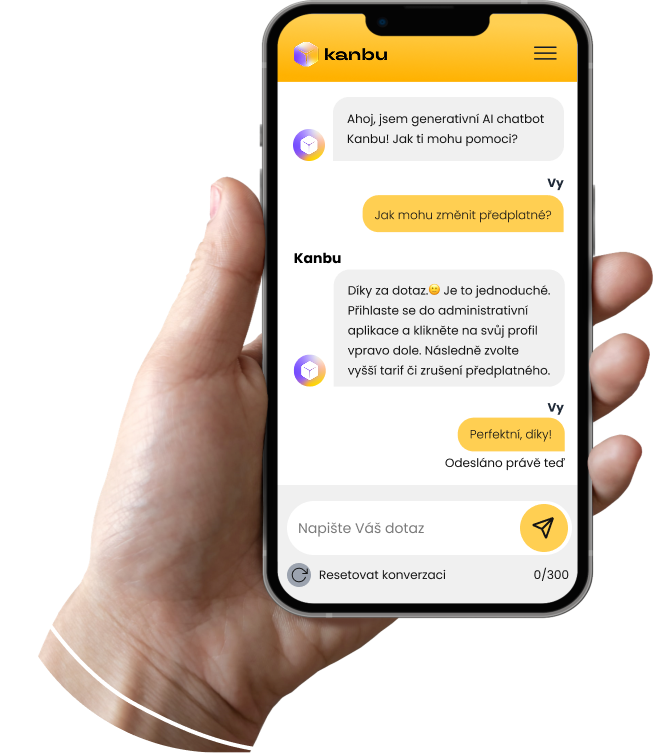 Kanbu screenshot: Chatbot sample