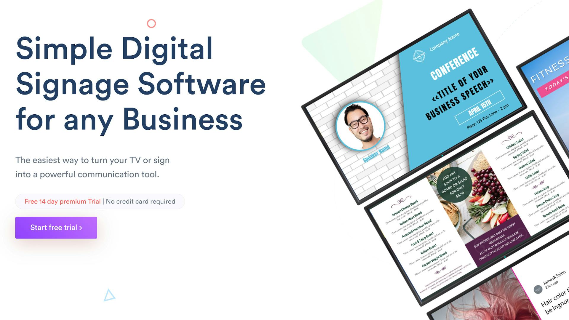 Mango Signs Software - Powerful Easy to Use Digital Signage, start your free trial today.