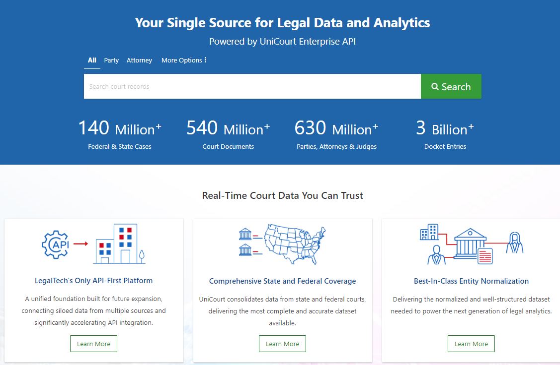 Your single source for legal data and analytics