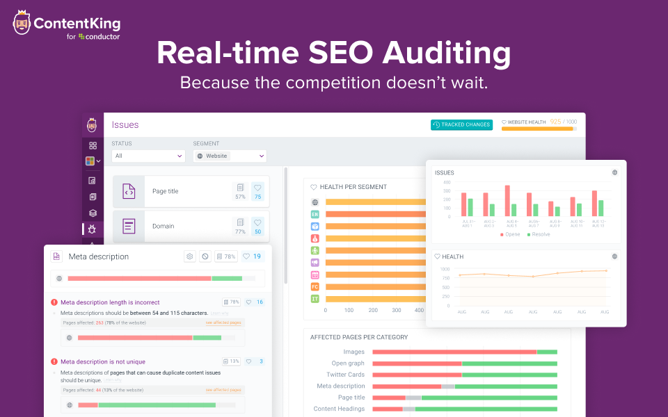 Real-time SEO Auditing. Because the competition does not wait.